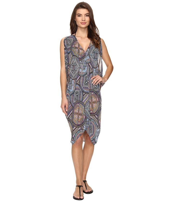 Red Carter - Tribal Daze Open Shoulder Poncho Cover-up