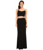 Adrianna Papell - Two-piece Sleeveless Bead Mesh Gown