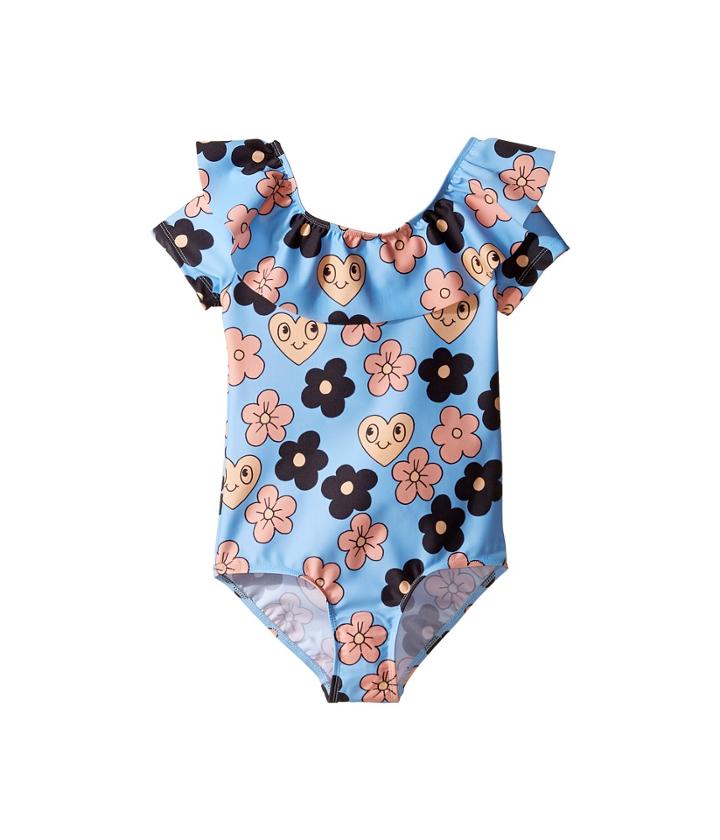 Mini Rodini - Flower Short Sleeve Swimsuit