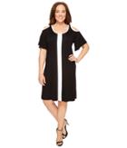 Karen Kane Plus - Plus Size Color Block Cold Shoulder Dress