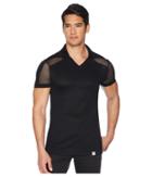 Versace Collection - Sheer Paneled V-neck Polo