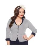 Unique Vintage - Plus Size Chevron Anne Sleeved Jacket
