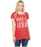 Allen Allen - Made In Usa Cap Sleeve Tee