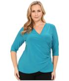 Kiyonna - Femme Fatale Faux Wrap Top