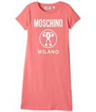 Moschino Kids - Short Sleeve Dress W/ Logo On Front