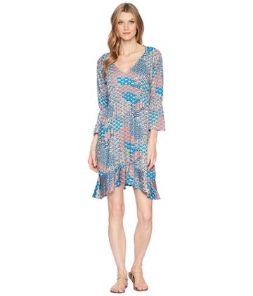 Roper - 1575 Multi Fan Print Ity Jersey Dress