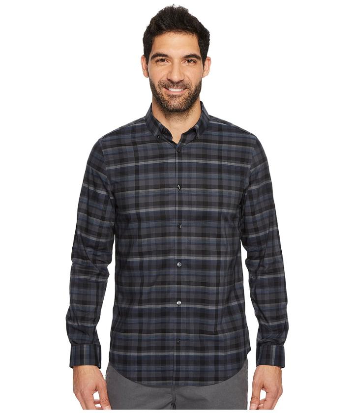 Calvin Klein - Infinite Cool Poplin Window Plaid Button Down Shirt