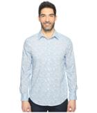 Perry Ellis - Long Sleeve Graphic Linear Print Shirt