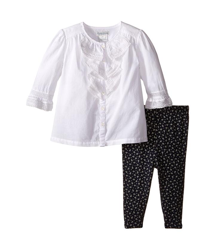 Ralph Lauren Baby - Cotton Ruffle Top Leggings Set