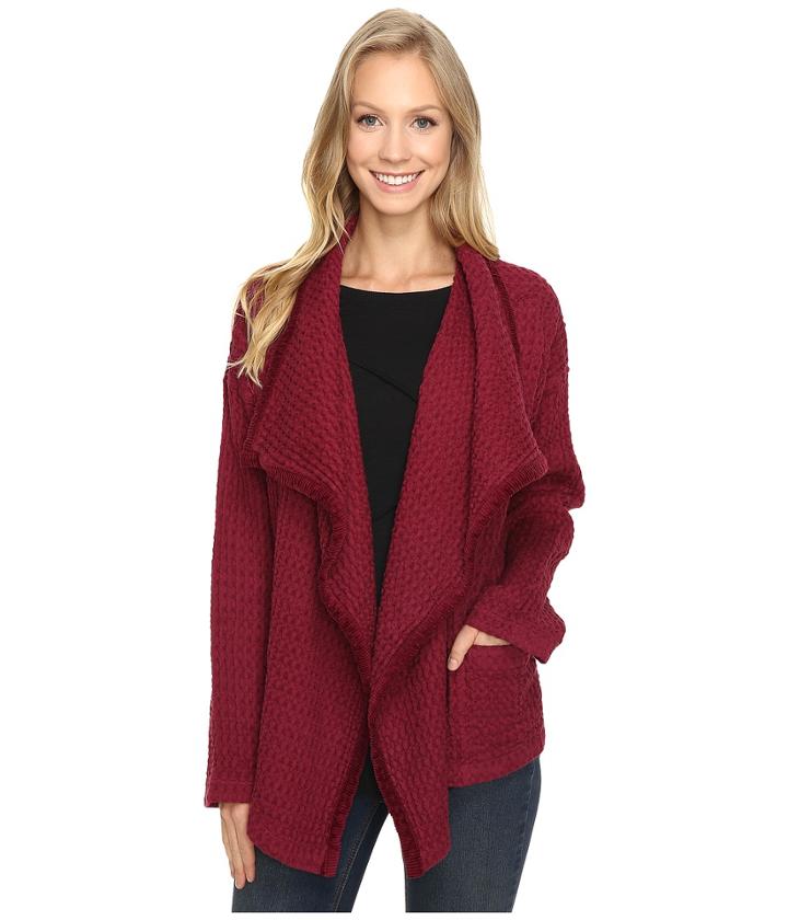 Mod-o-doc - Signature Waffle Slouchy Big Collar Cardigan