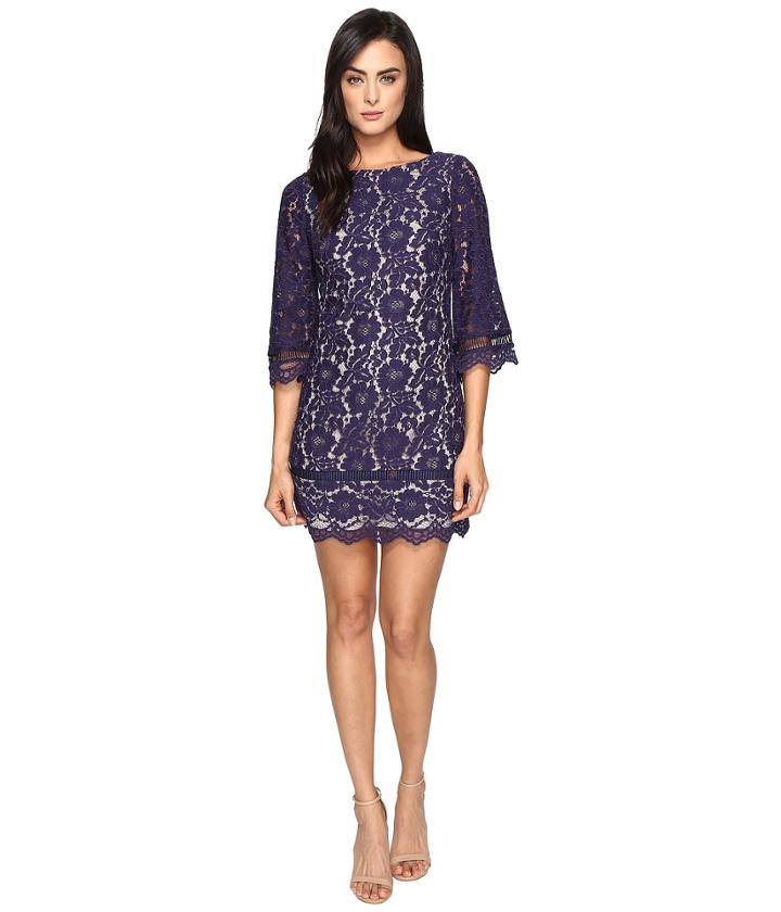 Vince Camuto - Lace Elbow Sleeve Shift Dress