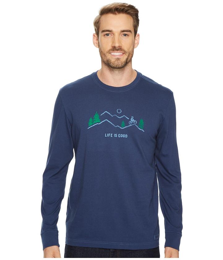 Life Is Good - Mountain Bike Vista Long Sleeve Crusher Tee