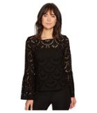 Karen Kane - Eyelet Bell Sleeve Top