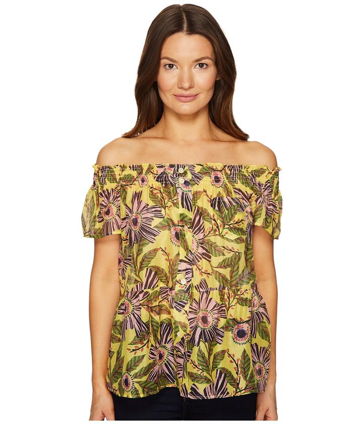 Red Valentino - Passion Flower Silk Cotton Top