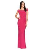Adrianna Papell - Off The Shoulder Stretch Jersey Long Gown