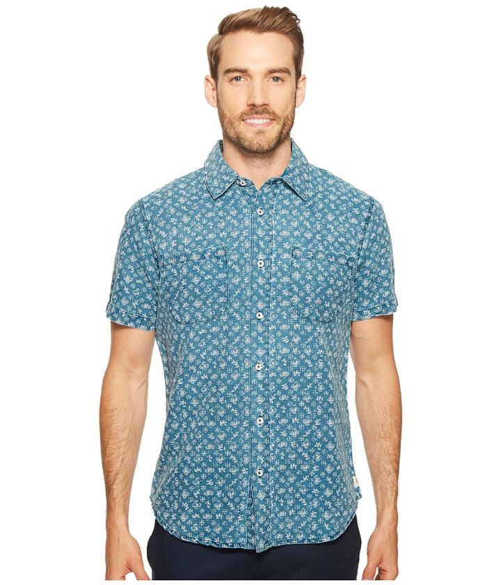 Agave Denim - Bougainvillea Vine Short Sleeve Button Up