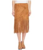 Stetson - 0883 Faux Suede Asymmetrical Wrap Skirt