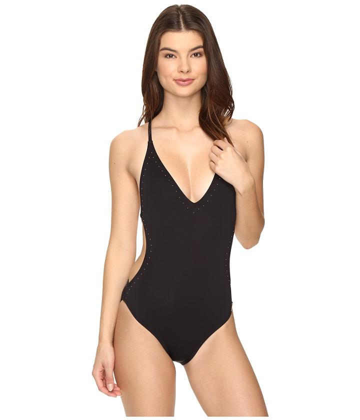 Vince Camuto - Pacific Coast Studded Plunge Double Cross-back One-piece