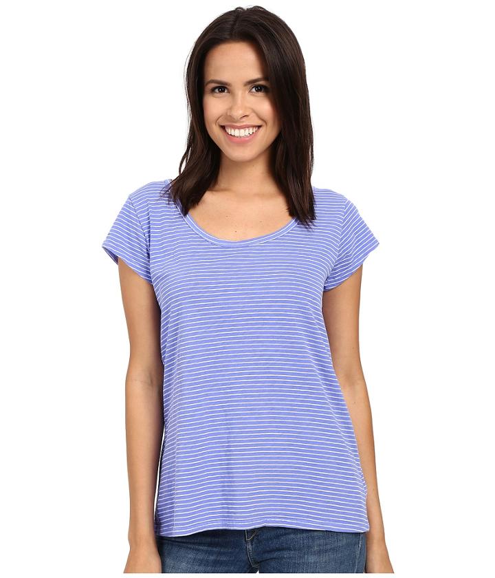 Fresh Produce - Pinstripe Vintage Scoop Neck Tee