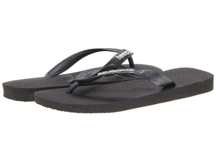 Havaianas Top Logo Metallic Flip Flops