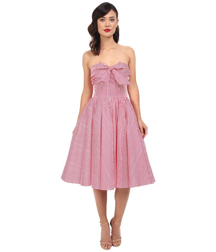 Unique Vintage - Seeing Stripes Fit N' Flare Dress