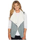 Dylan By True Grit - Distressed Bonded Sherpa Snap Vest