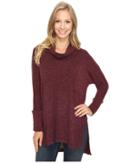 Mod-o-doc - Luxe Heather Sweater Slouchy Funnel Neck Pullover