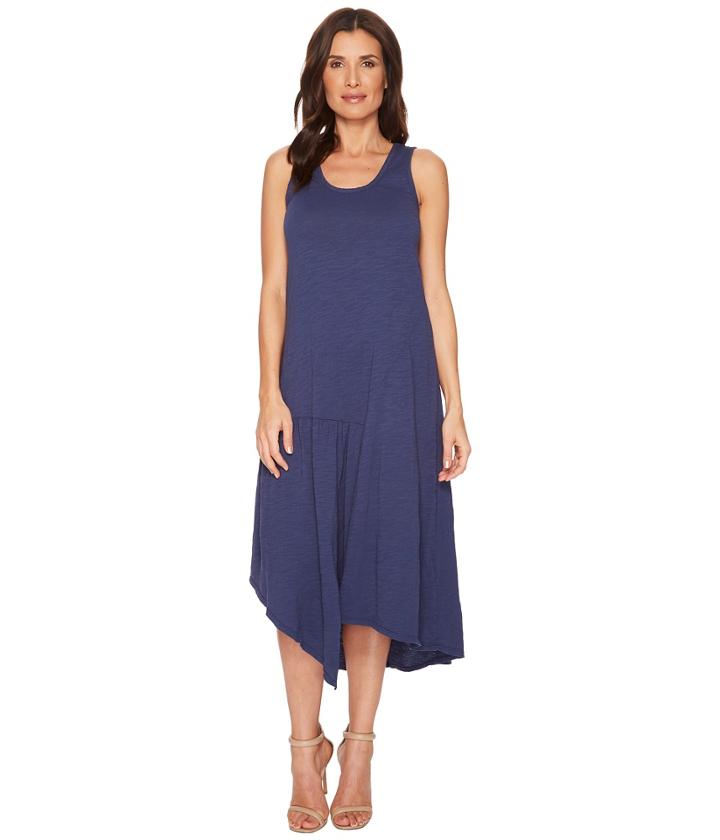 Mod-o-doc - Slub Jersey Shirred Seamed Hi-low Tank Dress