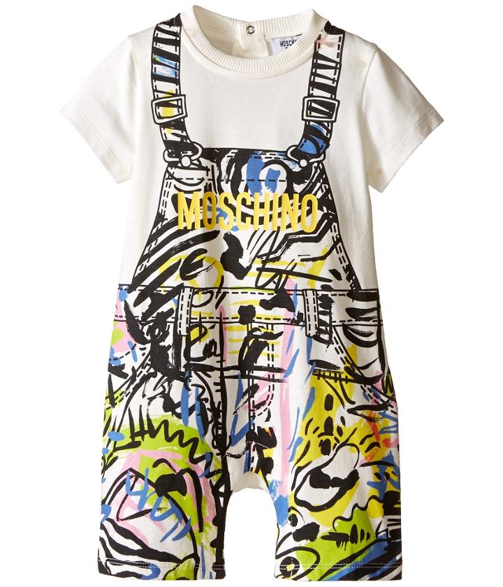 Moschino Kids - Short Sleeve Print Romper