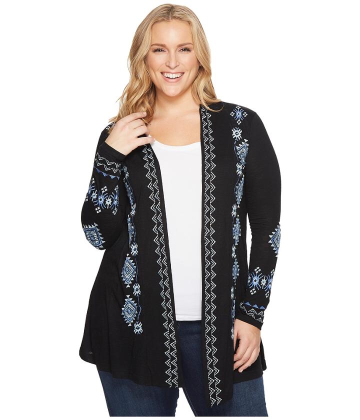 Roper - Plus Size 1317 Cotton Slub Jersey Cardigan