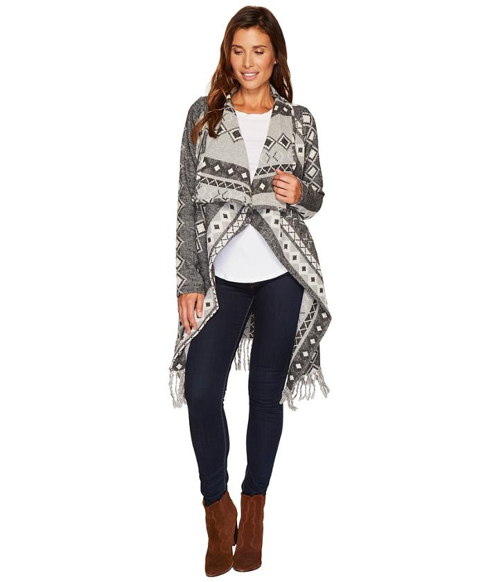 Stetson - 1479 Wool Blend Black And White Cardigan