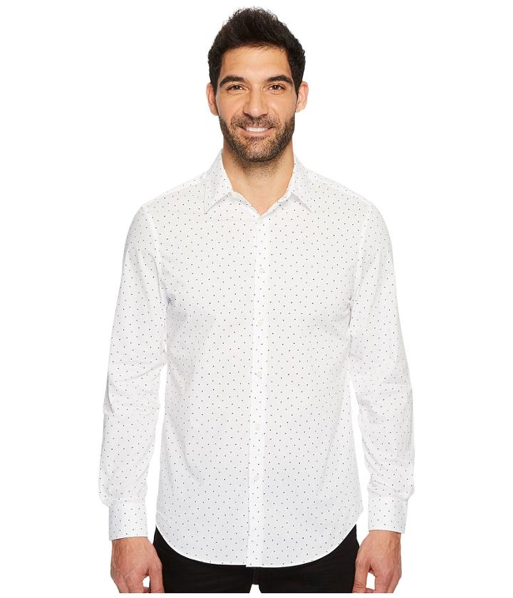 Perry Ellis - Long Sleeve Mini Arrow Button Down Shirt