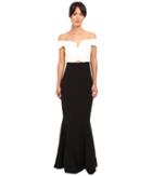 Nicole Miller - Audrey Off Shoulder Color Block Gown