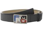 Fendi Kids - Leather Belt W/ Multicolor Logo Buckle