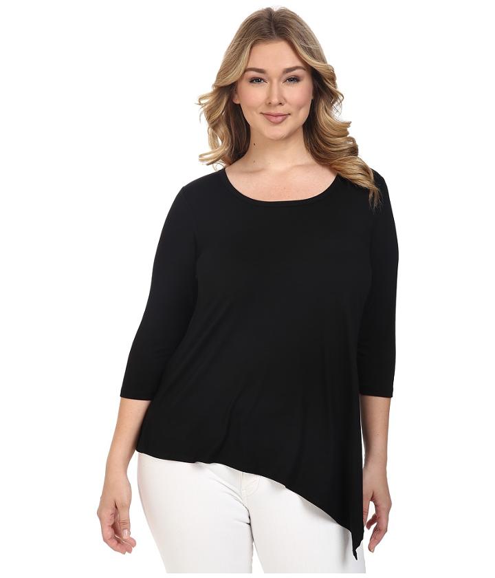 Karen Kane Plus - Plus Size Asymmetrical Hem Tee