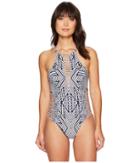 Red Carter - Azteca String Side Cut Out High Neck Maillot