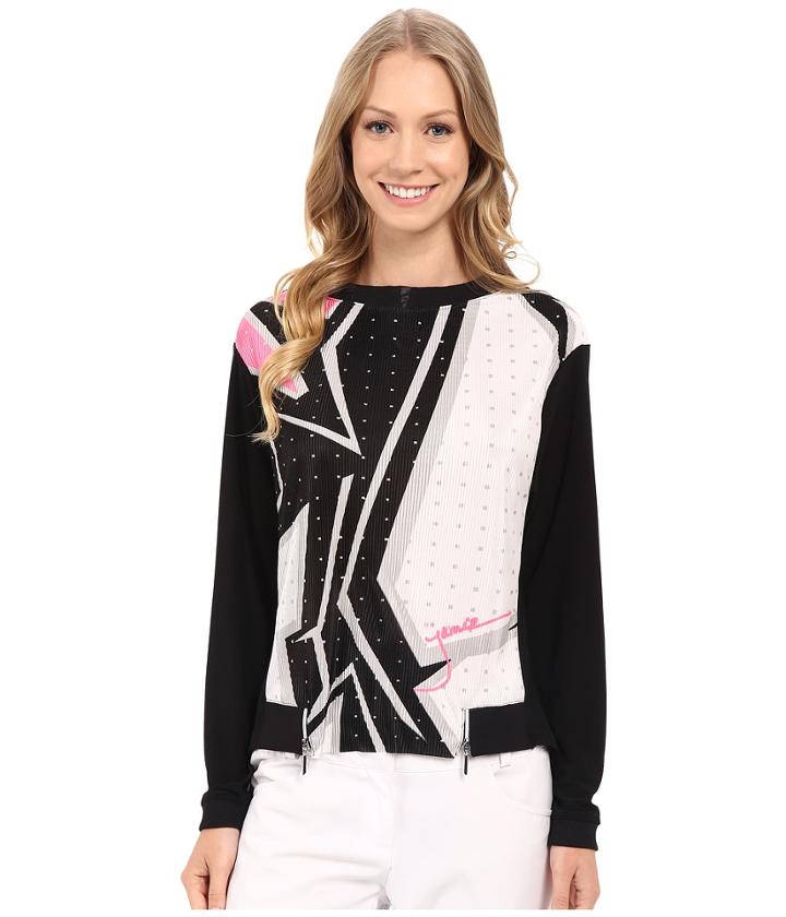 Jamie Sadock - Wham Print Long Sleeve Crunchie Front Top