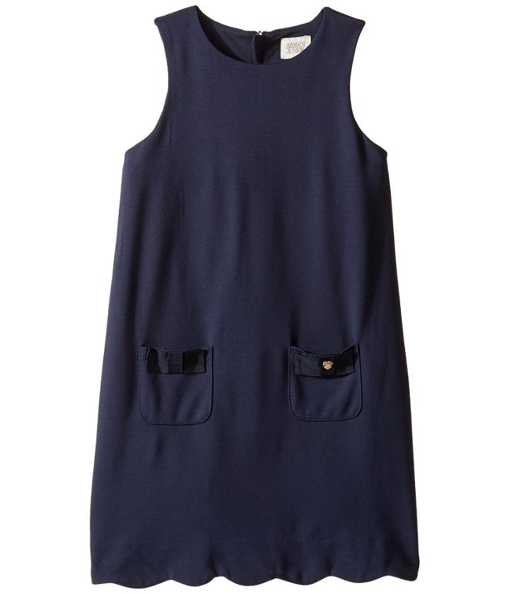 Armani Junior - Sleeveless Dress With Scallop Hem