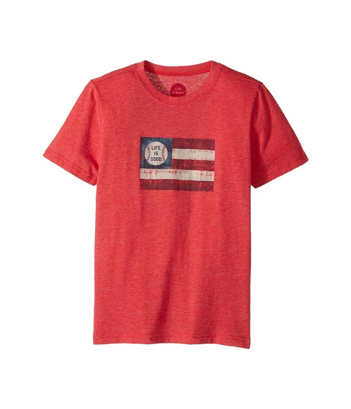 Life Is Good Kids - Baseball Flag Cool Tee