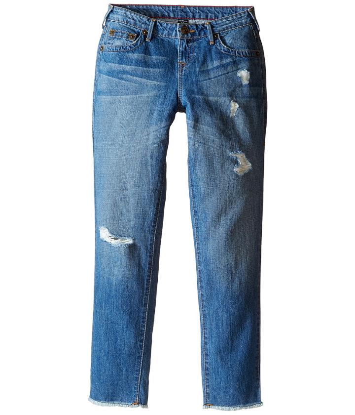 True Religion Kids - Audrey Destructed Boyfriend Jeans In Breeze Blue