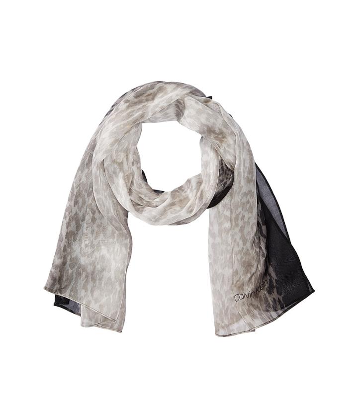 Calvin Klein - Ombre Border Leopard Scarf