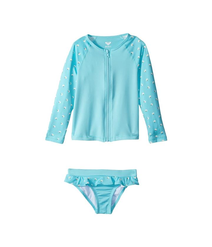 Roxy Kids - Tropical Blooms Long Sleeve Zip Lycra Set