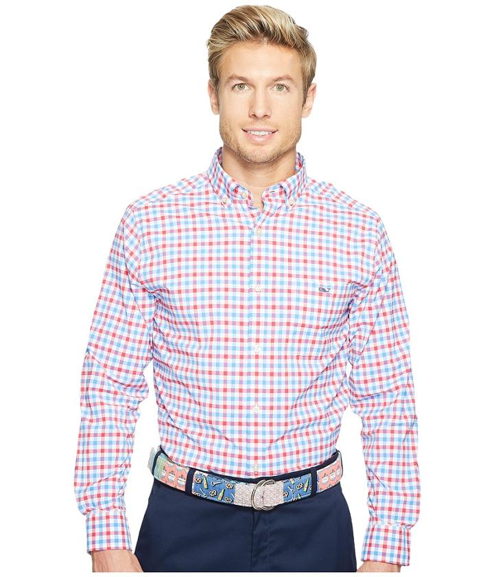 Vineyard Vines - Reef Shark Gingham Classic Tucker Shirt