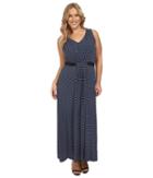 Michael Michael Kors - Plus Size Alston V-neck Pleat Maxi Dress