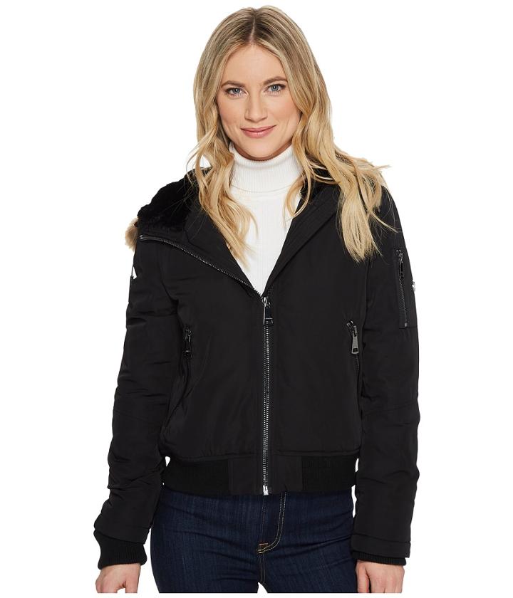 Calvin Klein - Bomber With Fur Trimmed Hood