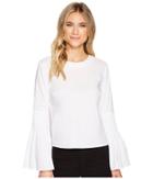 Catherine Catherine Malandrino - Scoop Neck Tunic With Smocked Bell Sleeve