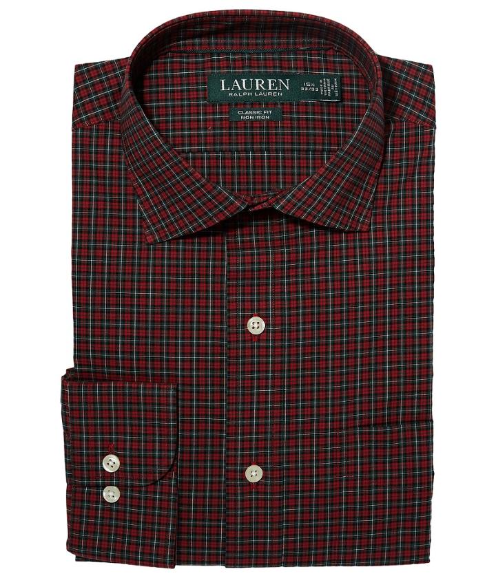 Lauren Ralph Lauren - Non-iron Holiday Poplin Classic Fit Dress Shirt