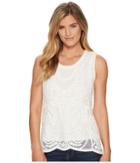 Tribal - Sleeveless Embroidered Mesh Top