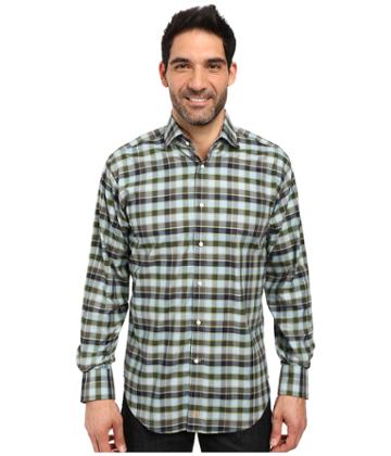 Thomas Dean &amp; Co. - Long Sleeve Woven Multi Plaid