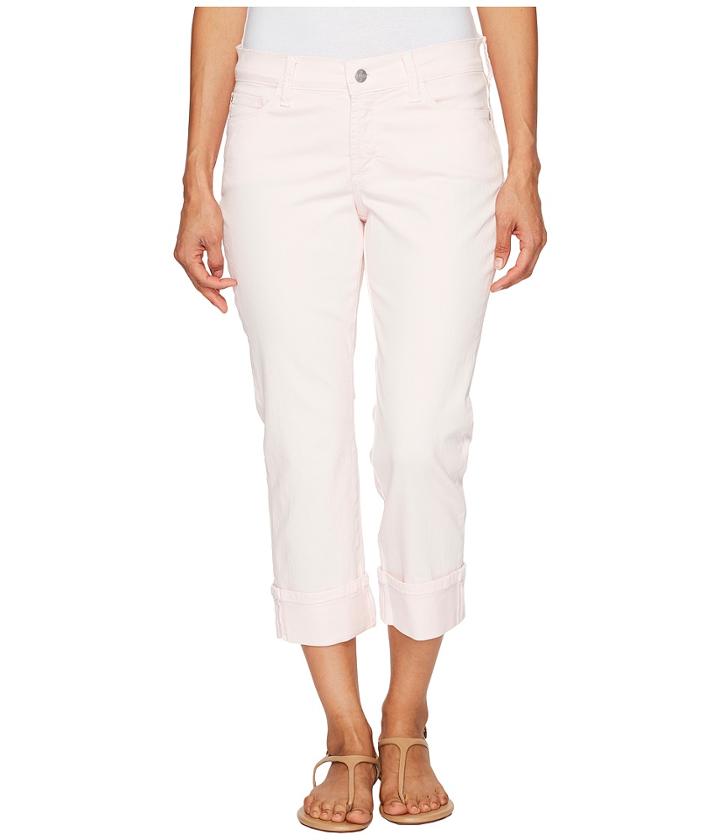 Nydj Petite - Petite Dayla Wide Cuff Capris In Pink Chiffon